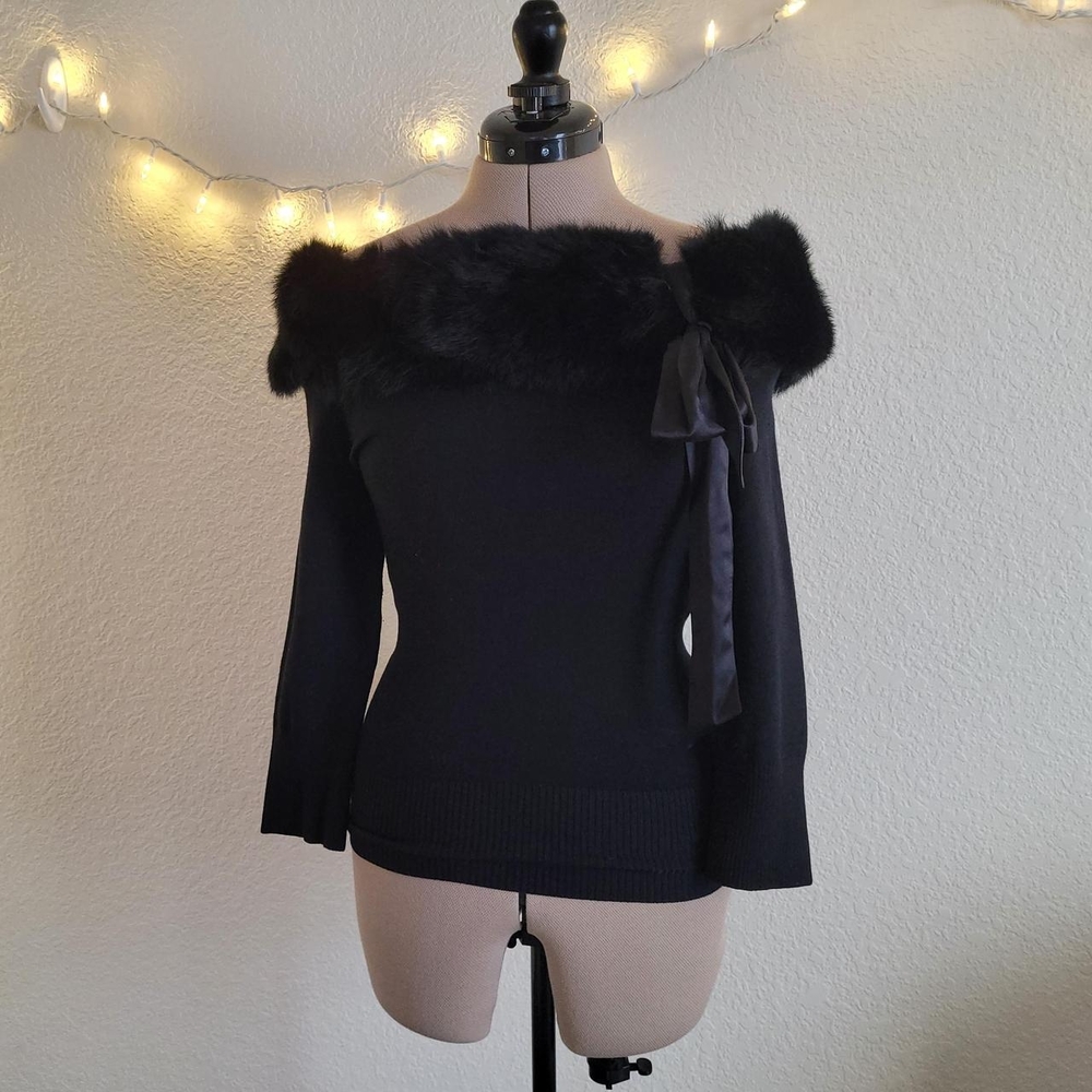Bebe Rabbit Fur Sweater